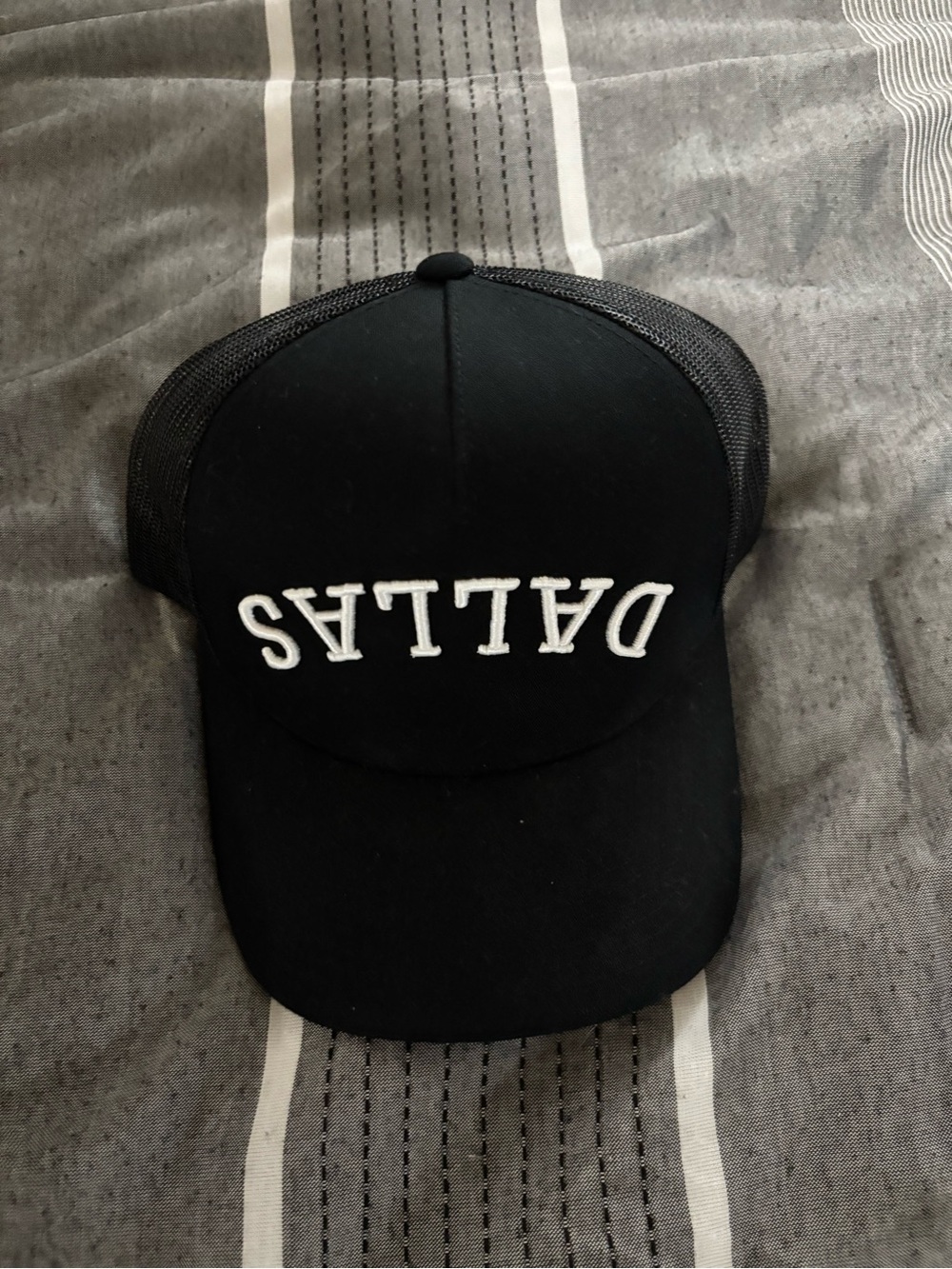 DALLAS Black Mesh Trucker Hat - Unbranded
